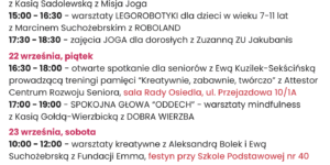 Harmonogram zajęć (wrzesień 2023) projektu Aktywne Sołtysowice 5 Harmonogram zajęć (wrzesień 2023) projektu Aktywne Sołtysowice - Aktywne Soltysowice Emma 2023 09 e1694984994982