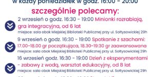 Harmonogram Klubowego Centrum Aktywności Dzieci i Młodzieży "ESSA z Emmą" - wrzesień 2024 - essa 09