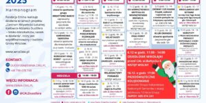 Harmonogram zajęć, grudzień 2025 w CAL DUOSFERA - 2025 12