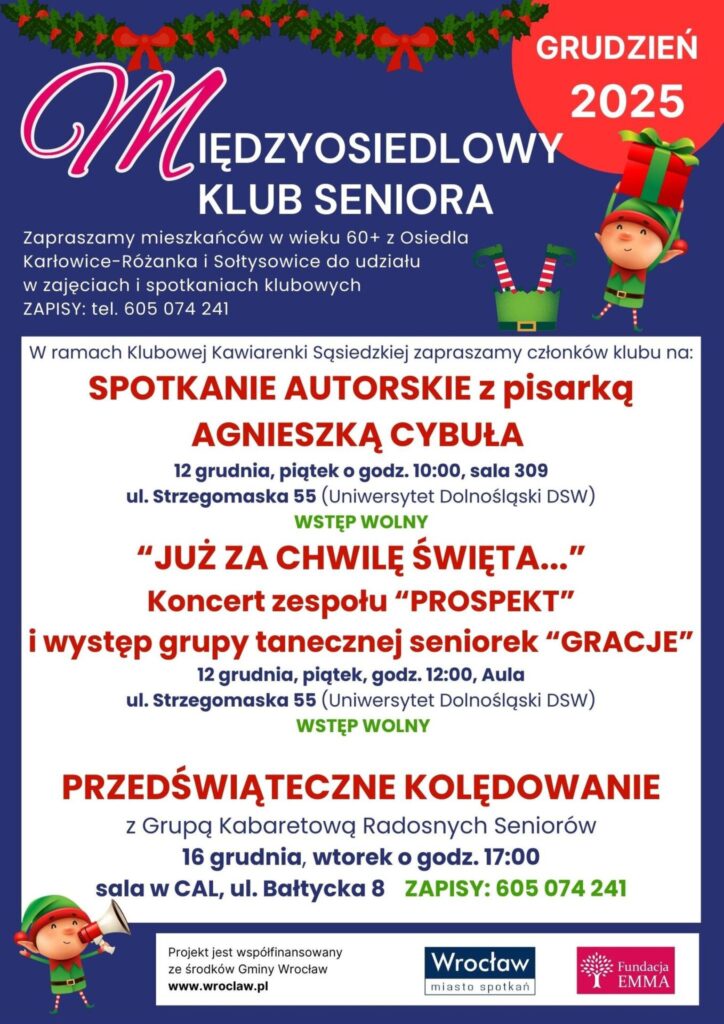 Międzyosiedlowy Klub Seniora Fundacji EMMA | grudzień 2025 - MKS 2025 12a