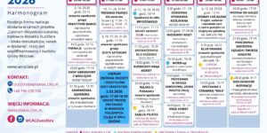 Harmonogram zajęć, marzec 2026 w CAL DUOSFERA - 2026 03